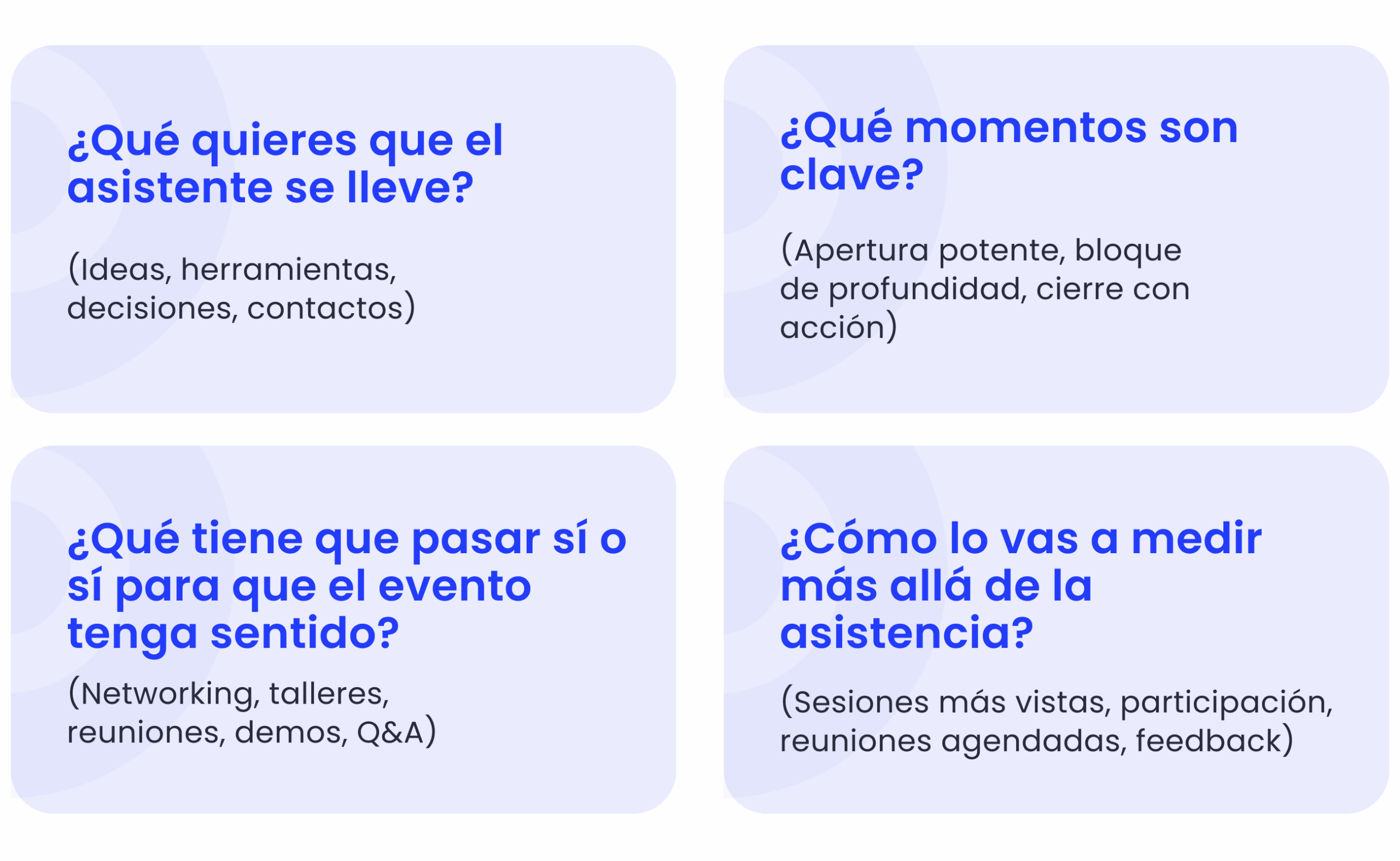 Cómo organizar la agenda de un evento - Pialres agenda transformadora