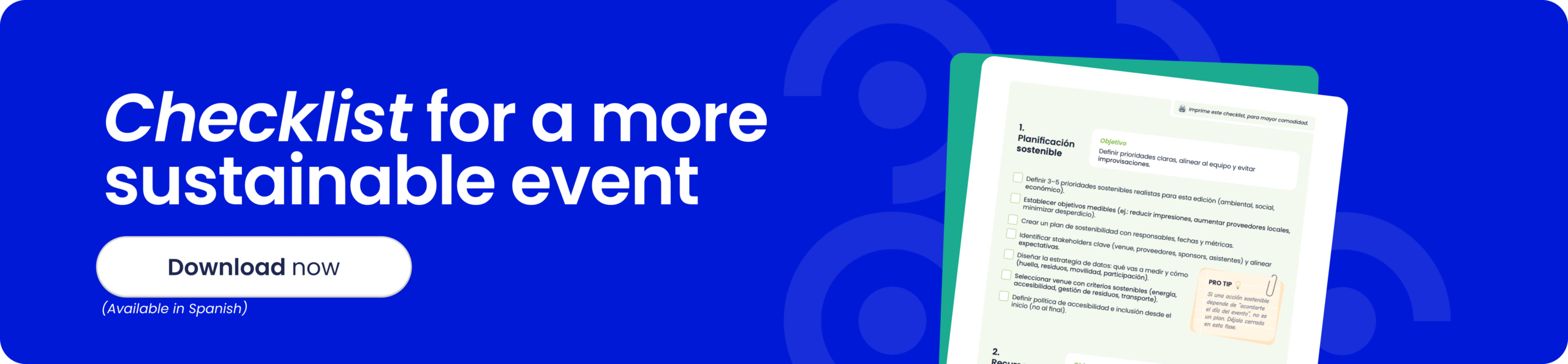 Checklist Events Sustainability