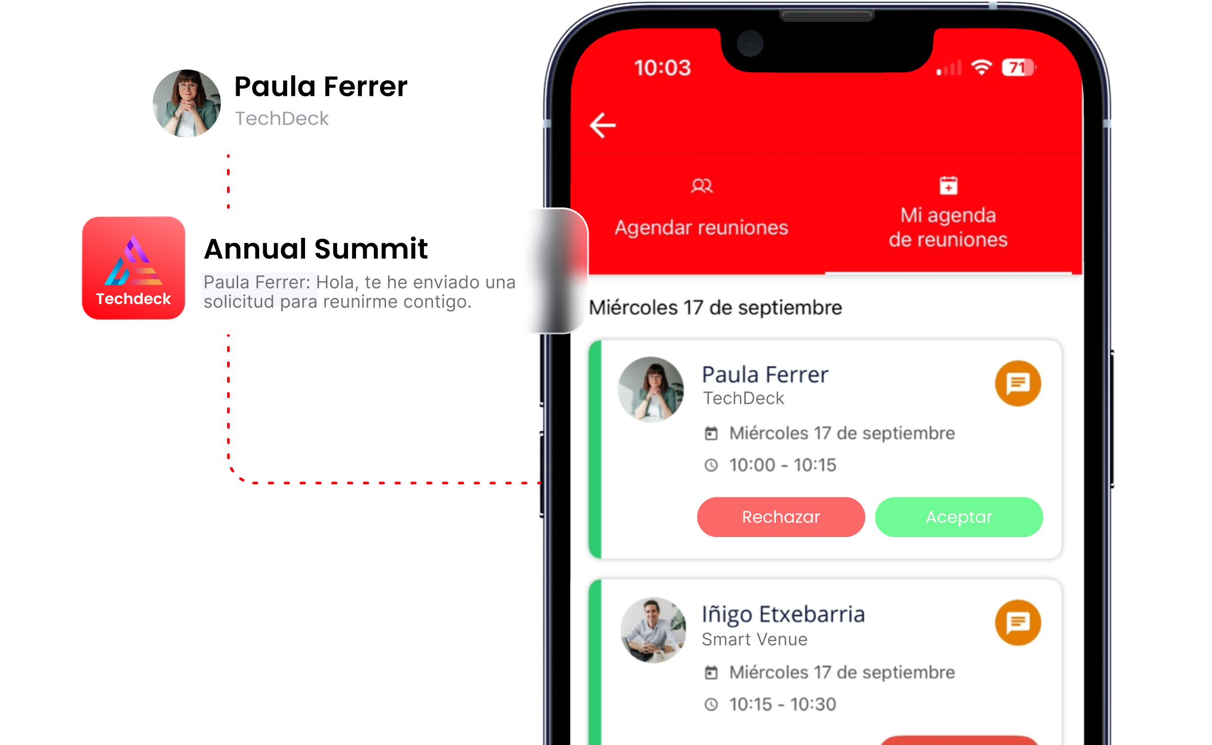 Agendar reuniones para aumentar la assitencia a un evento