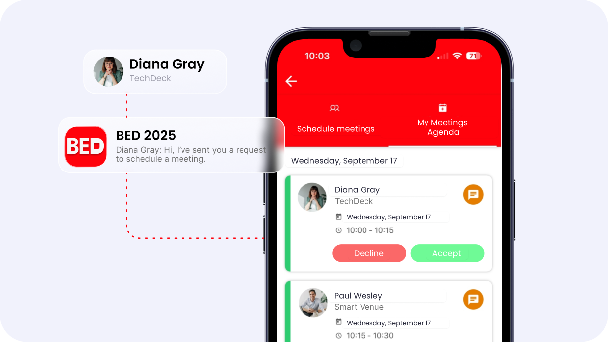 Scheduling Meetings with the Event App