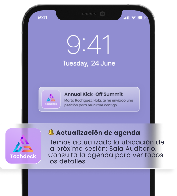 Cómo gestionar los imprevistos en los eventos: notificaciones push para notificar los cambios de agenda o sala